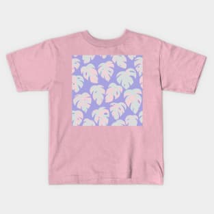 Pastel Variegated Monstera - Digital Kids T-Shirt